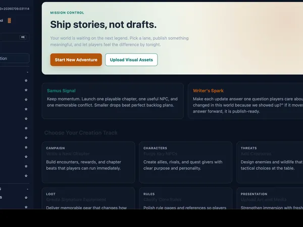 OpenRPG Admin — screenshot