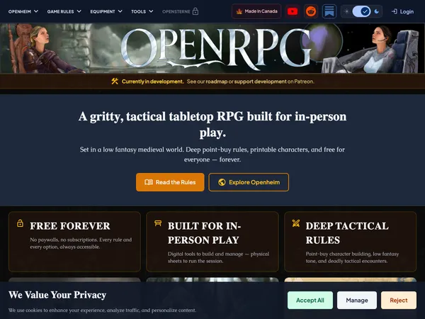 OpenRPG — screenshot