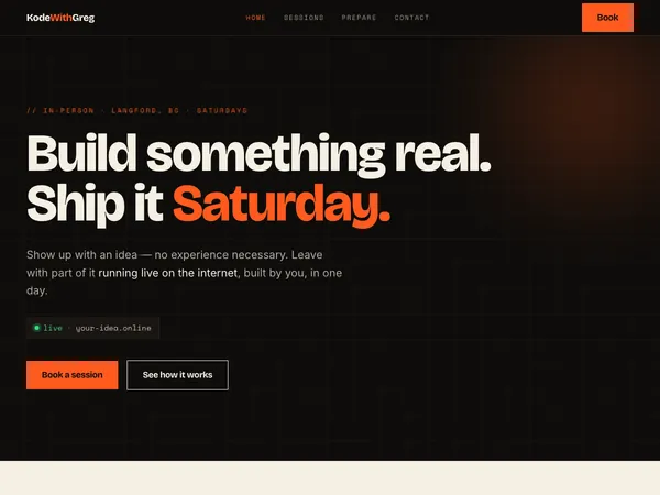 This very site — screenshot
