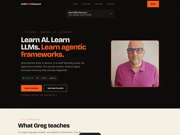 This very site — screenshot